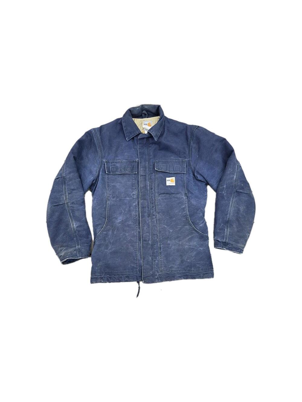 Carhartt FR Flame Resistant Lined Jacket  Size S Men’s Navy Canvas 4 HRC Work